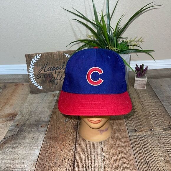 VTG Chicago Cubs New Era 5950 Size 7 Wool Hat Diamond Collection USA Tags - Picture 1 of 11